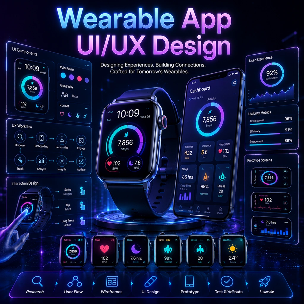 Wearable app UI/UX design services